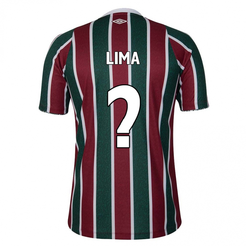 Kids Football Daniel Lima #0 Green Maroon White Home Jersey 2024/25 T-Shirt