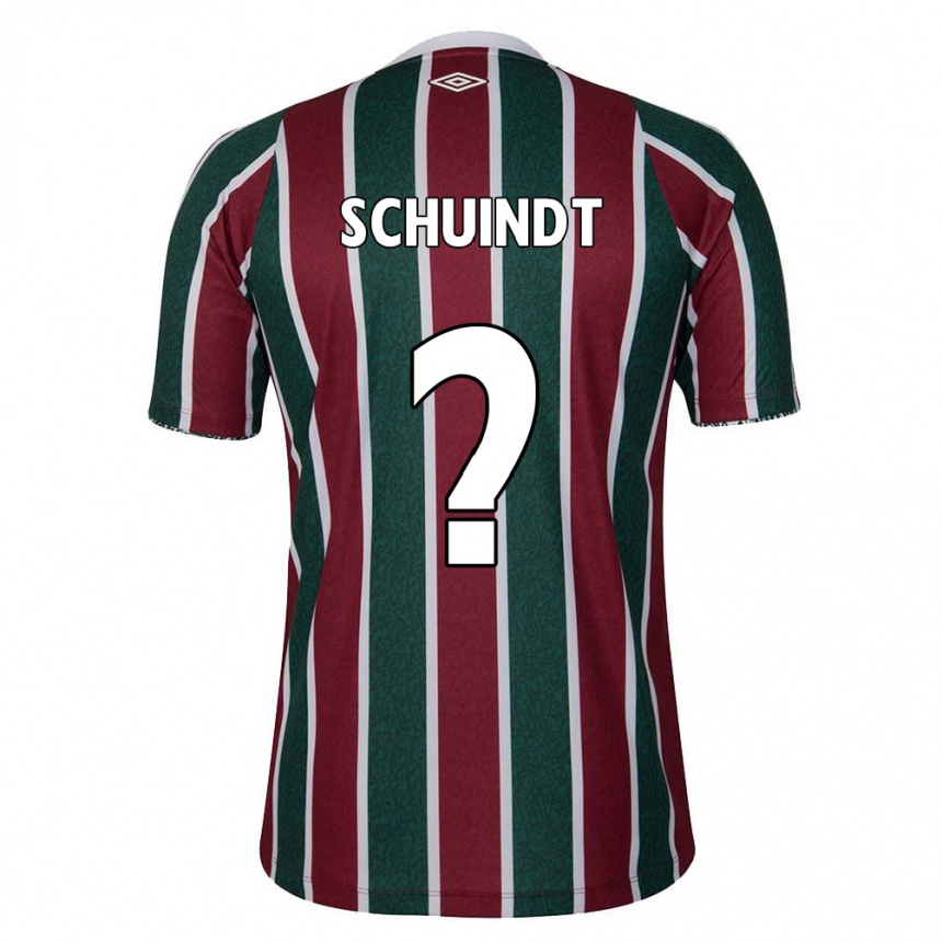 Kids Football Davi Schuindt #0 Green Maroon White Home Jersey 2024/25 T-Shirt