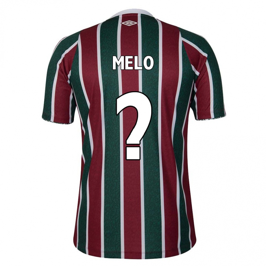 Kids Football Davi Melo #0 Green Maroon White Home Jersey 2024/25 T-Shirt