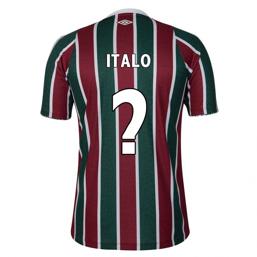 Kids Football Italo #0 Green Maroon White Home Jersey 2024/25 T-Shirt