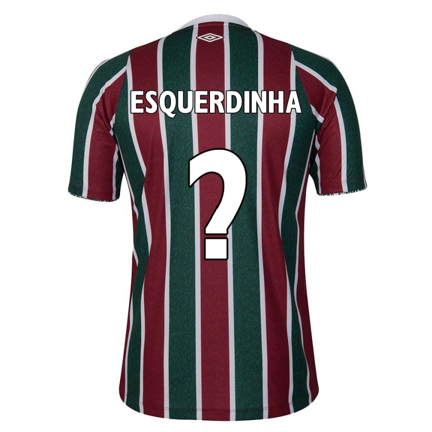 Kids Football Esquerdinha #0 Green Maroon White Home Jersey 2024/25 T-Shirt