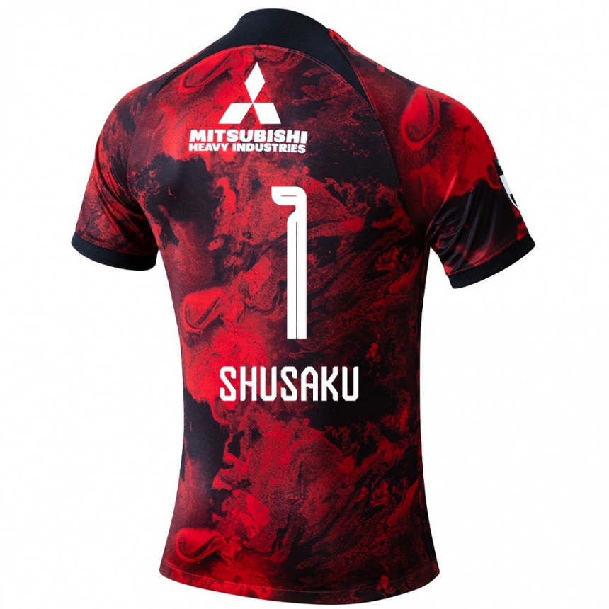 Kids Football Shusaku Nishikawa #1 Red Black Home Jersey 2024/25 T-Shirt