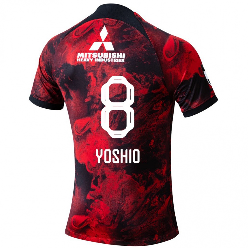 Kids Football Yoshio Koizumi #8 Red Black Home Jersey 2024/25 T-Shirt