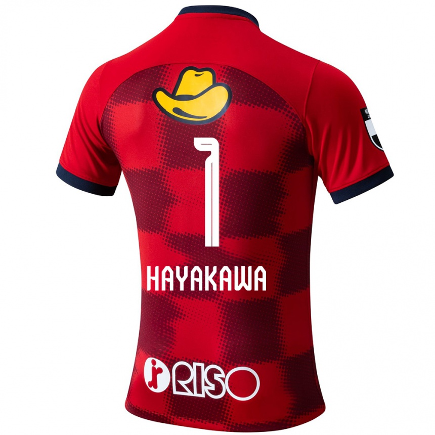 Kids Football Tomoki Hayakawa #1 Red Blue White Home Jersey 2024/25 T-Shirt