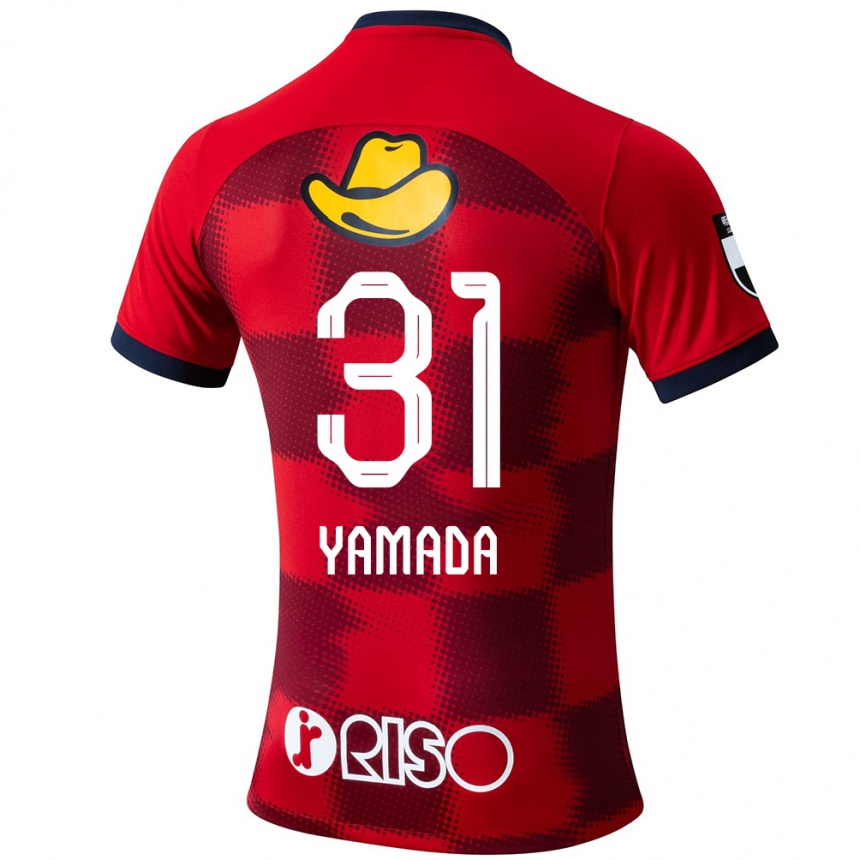 Kids Football Taiki Yamada #31 Red Blue White Home Jersey 2024/25 T-Shirt