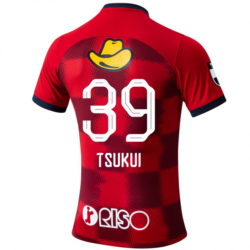 Kids Football Keisuke Tsukui #39 Red Blue White Home Jersey 2024/25 T-Shirt