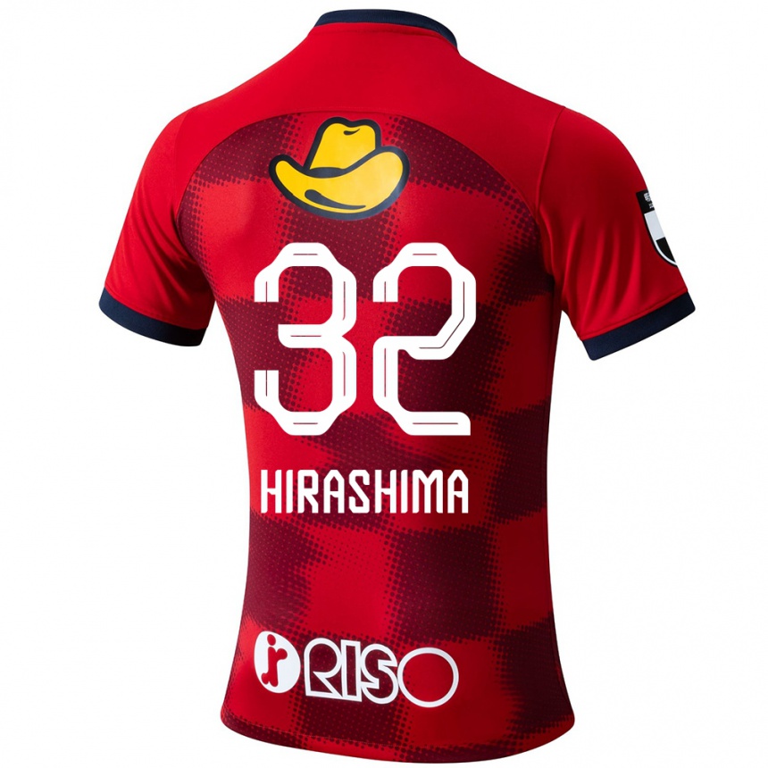 Kids Football Daigo Hirashima #32 Red Blue White Home Jersey 2024/25 T-Shirt