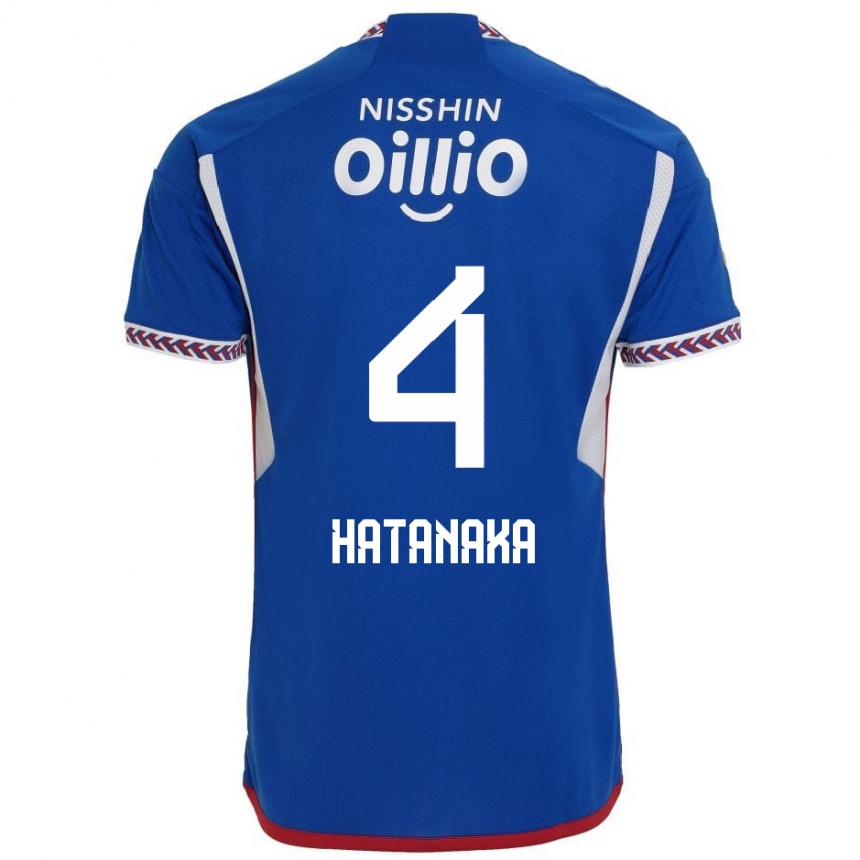 Kids Football Shinnosuke Hatanaka #4 Blue White Red Home Jersey 2024/25 T-Shirt