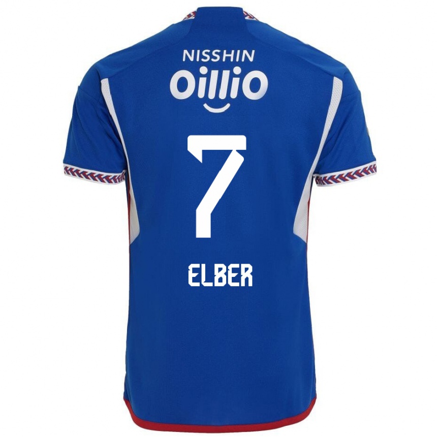 Kids Football Élber #7 Blue White Red Home Jersey 2024/25 T-Shirt