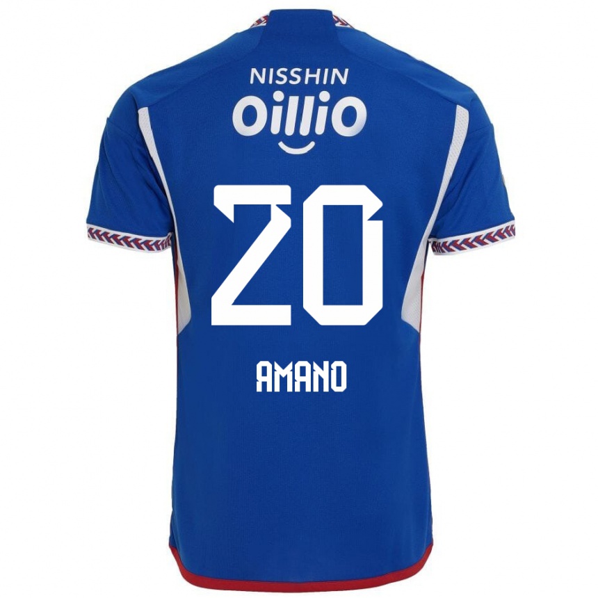 Kids Football Jun Amano #20 Blue White Red Home Jersey 2024/25 T-Shirt