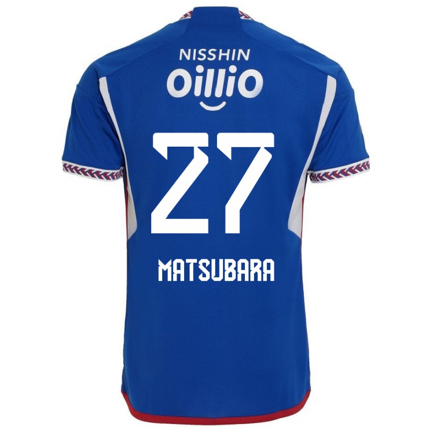 Kids Football Ken Matsubara #27 Blue White Red Home Jersey 2024/25 T-Shirt