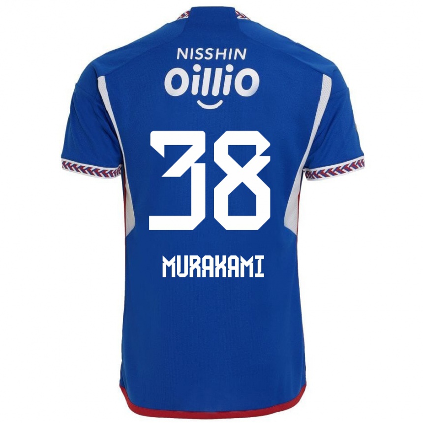 Kids Football Yuhi Murakami #38 Blue White Red Home Jersey 2024/25 T-Shirt