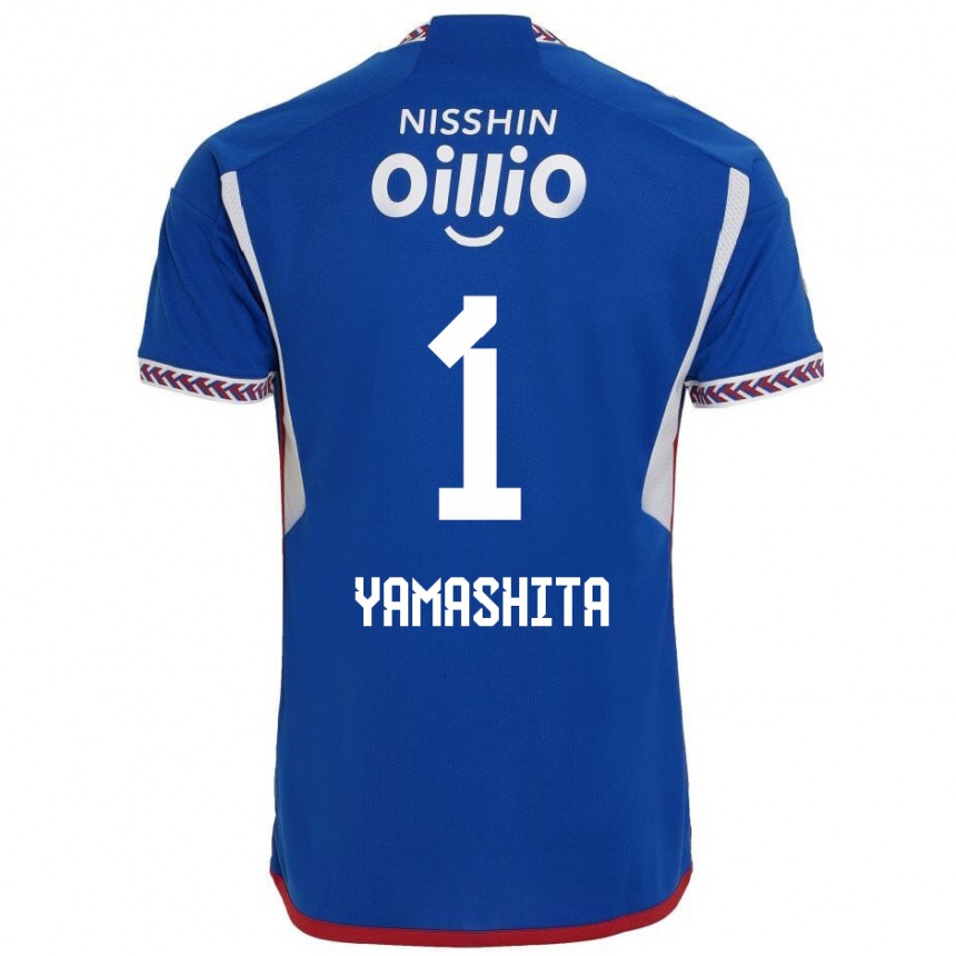 Kids Football Shoma Yamashita #1 Blue White Red Home Jersey 2024/25 T-Shirt