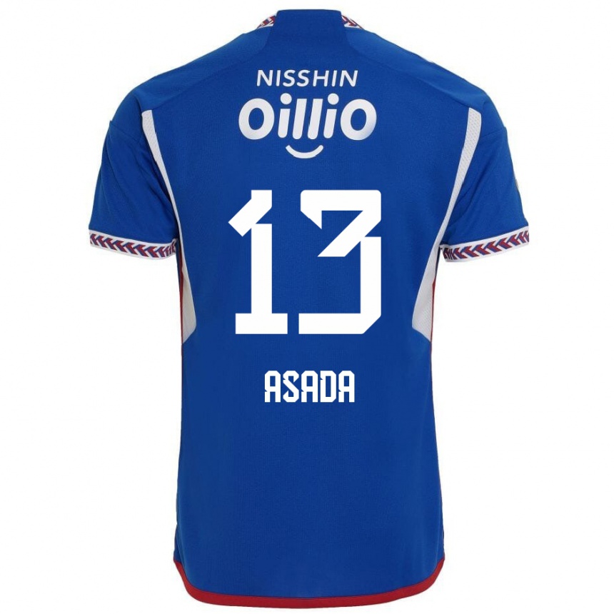 Kids Football Taisho Asada #13 Blue White Red Home Jersey 2024/25 T-Shirt