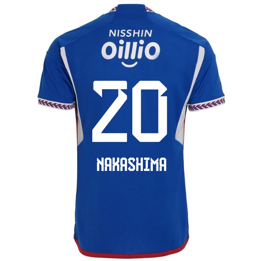 Kids Football Rikuto Nakashima #20 Blue White Red Home Jersey 2024/25 T-Shirt