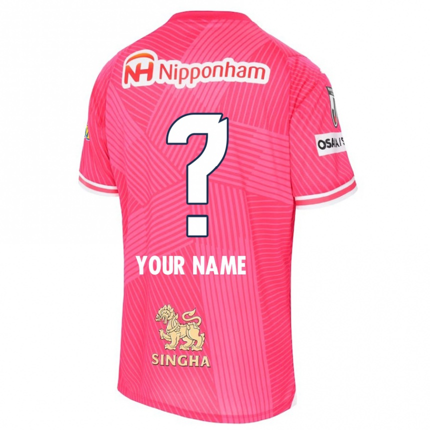 Kids Football Your Name #0 Pink White Home Jersey 2024/25 T-Shirt