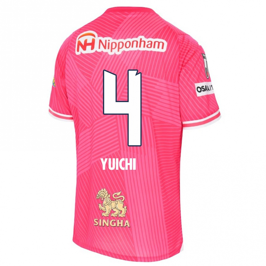 Kids Football Yuichi Hirano #4 Pink White Home Jersey 2024/25 T-Shirt