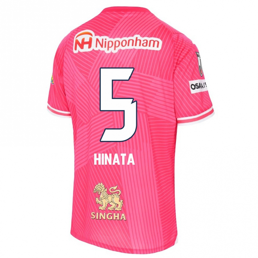 Kids Football Hinata Kida #5 Pink White Home Jersey 2024/25 T-Shirt