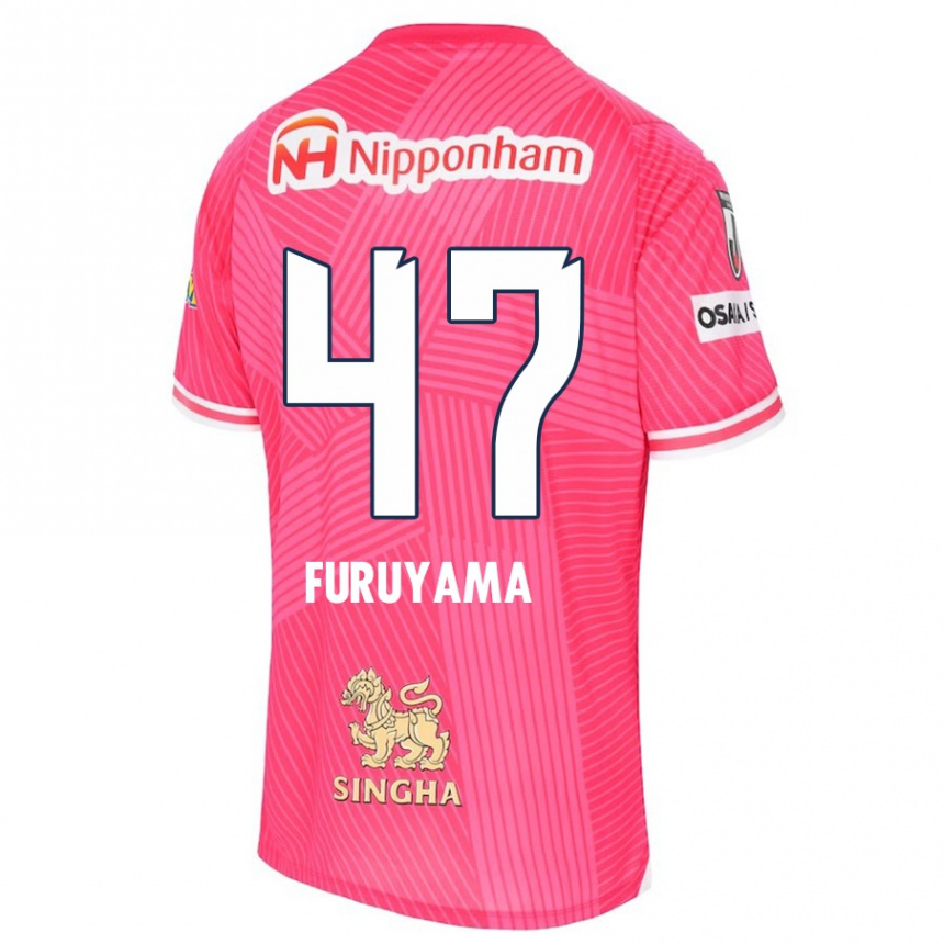 Kids Football Kengo Furuyama #47 Pink White Home Jersey 2024/25 T-Shirt