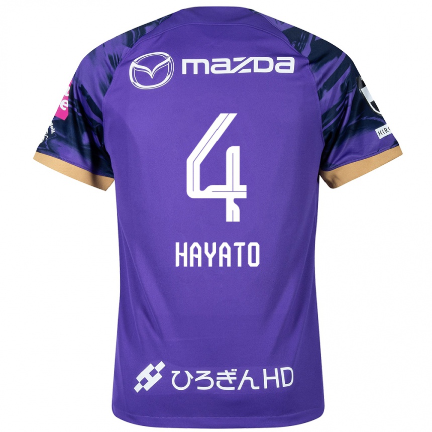 Kids Football Hayato Araki #4 Purple White Home Jersey 2024/25 T-Shirt