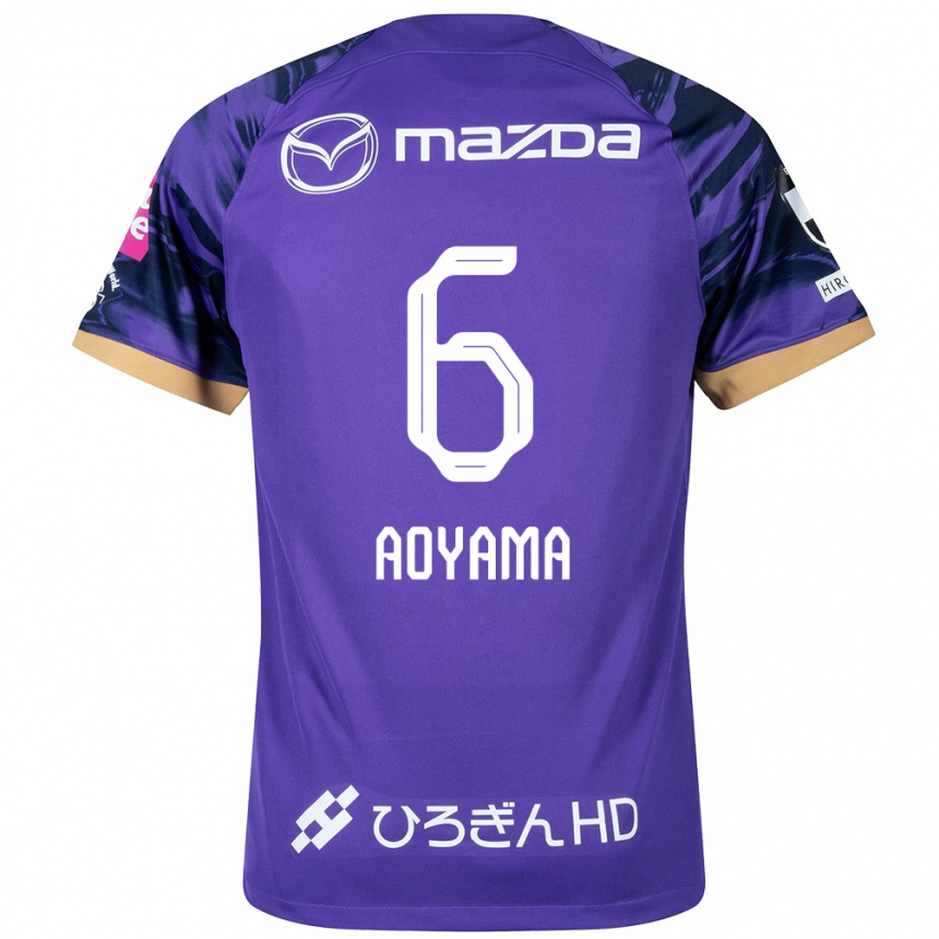 Kids Football Toshihiro Aoyama #6 Purple White Home Jersey 2024/25 T-Shirt