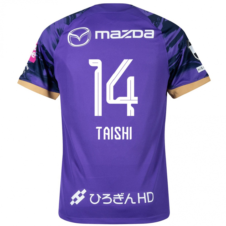 Kids Football Taishi Matsumoto #14 Purple White Home Jersey 2024/25 T-Shirt