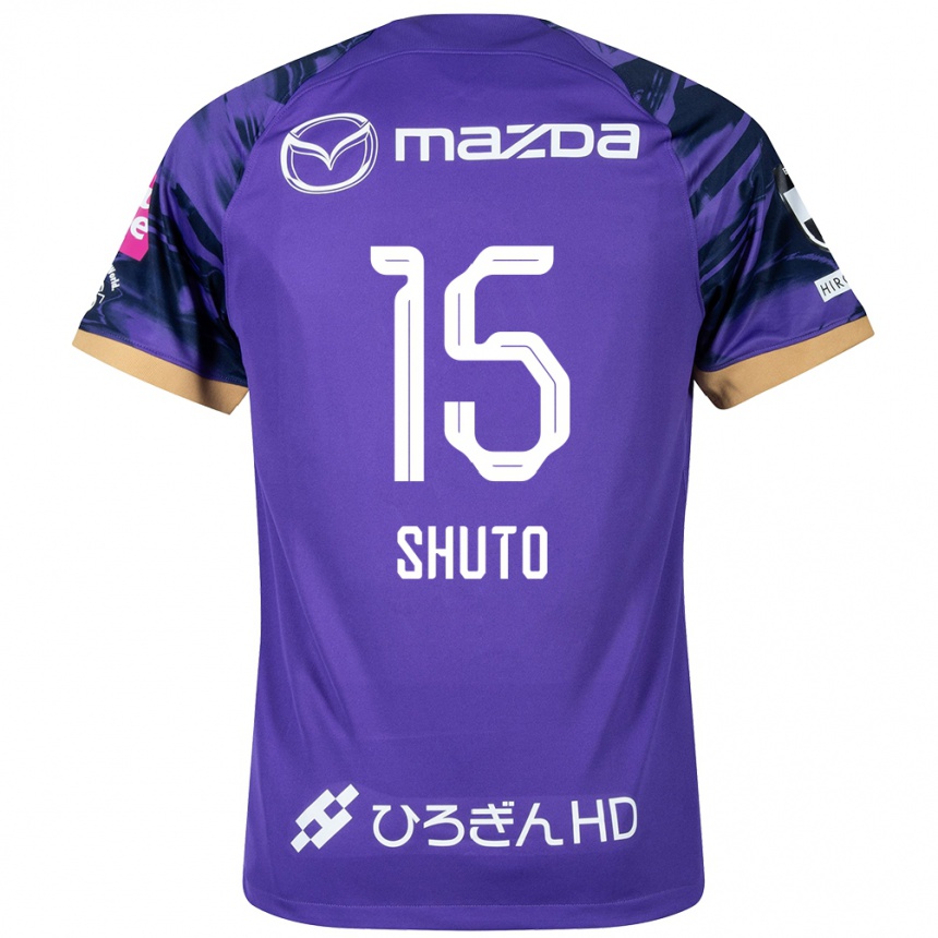 Kids Football Shuto Nakano #15 Purple White Home Jersey 2024/25 T-Shirt