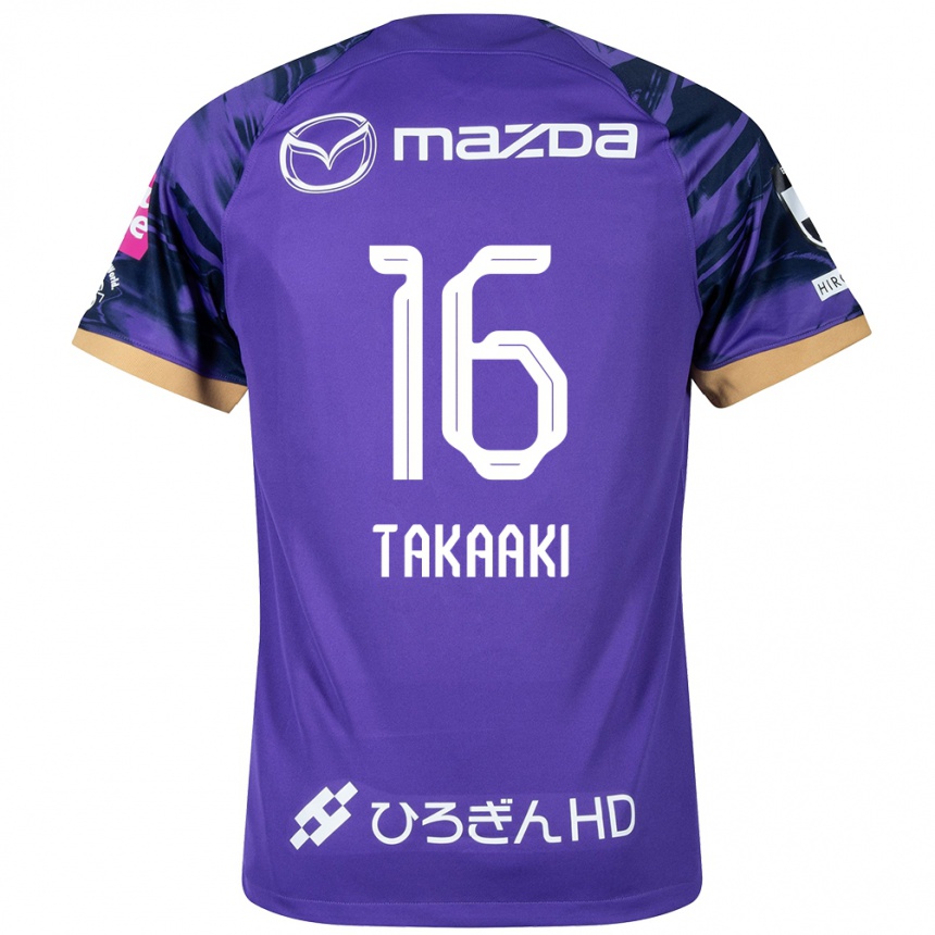 Kids Football Takaaki Shichi #16 Purple White Home Jersey 2024/25 T-Shirt