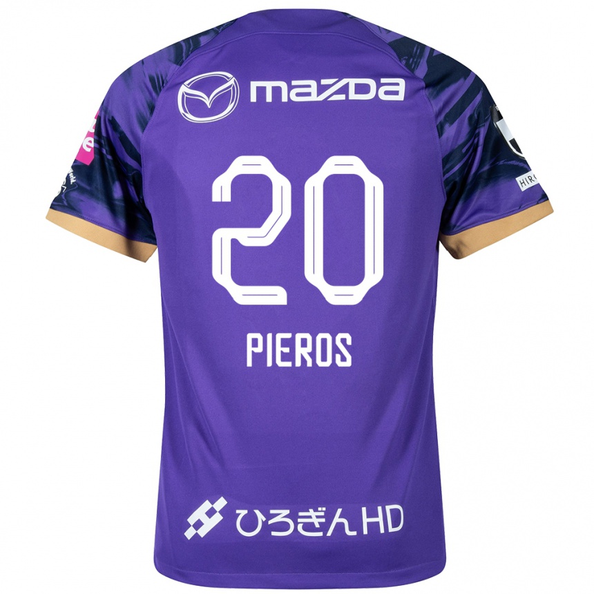 Kids Football Pieros Sotiriou #20 Purple White Home Jersey 2024/25 T-Shirt