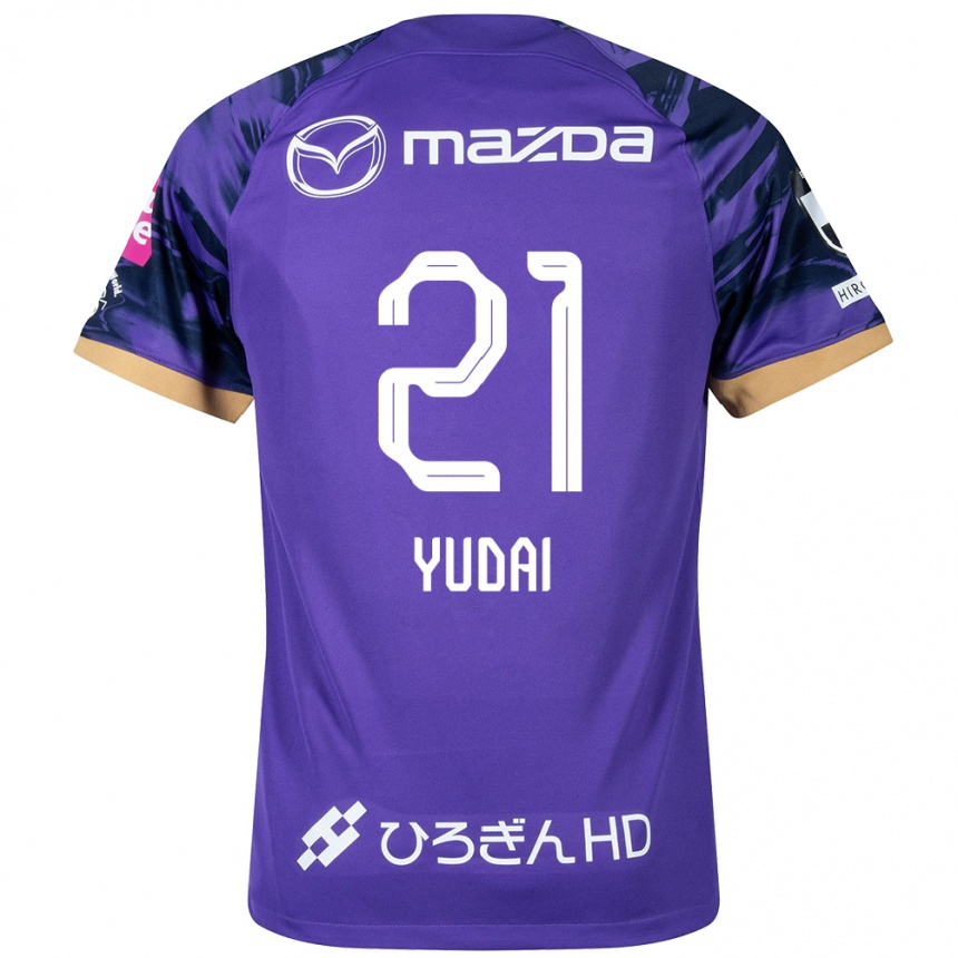 Kids Football Yudai Tanaka #21 Purple White Home Jersey 2024/25 T-Shirt