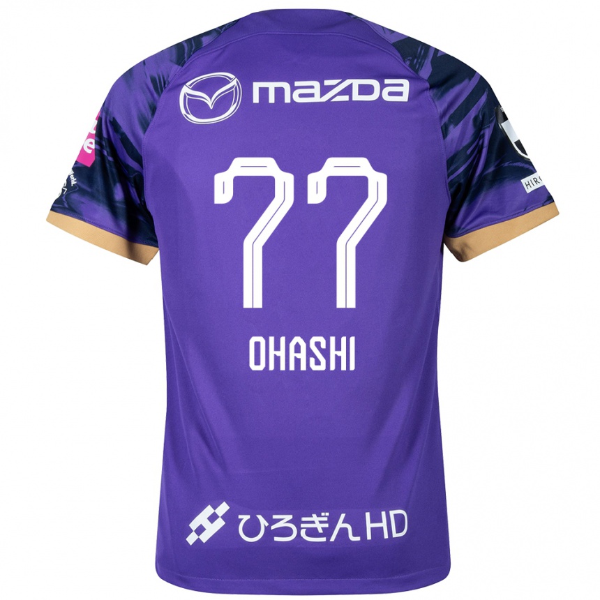 Kids Football Yuki Ohashi #77 Purple White Home Jersey 2024/25 T-Shirt