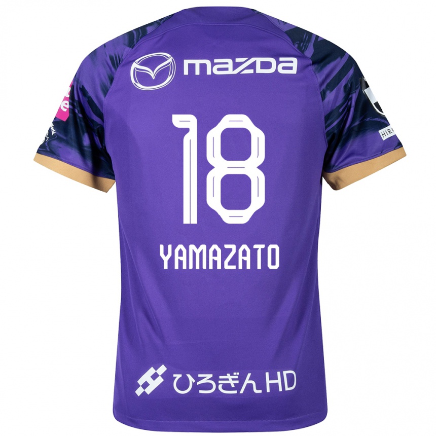 Kids Football Kenshin Yamazato #18 Purple White Home Jersey 2024/25 T-Shirt