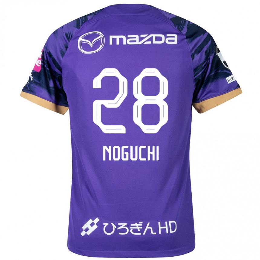 Kids Football Rento Noguchi #28 Purple White Home Jersey 2024/25 T-Shirt