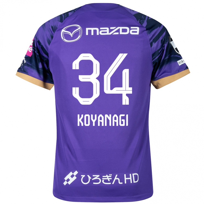 Kids Football Shu Koyanagi #34 Purple White Home Jersey 2024/25 T-Shirt