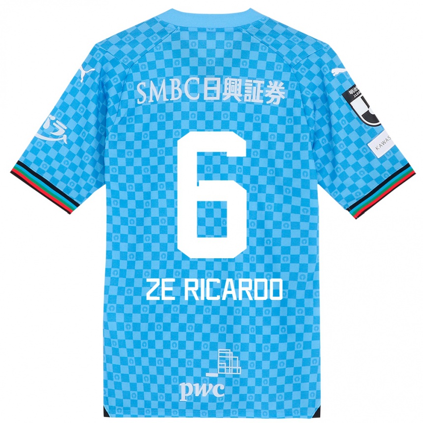 Kids Football Zé Ricardo #6 Azure Blue Home Jersey 2024/25 T-Shirt