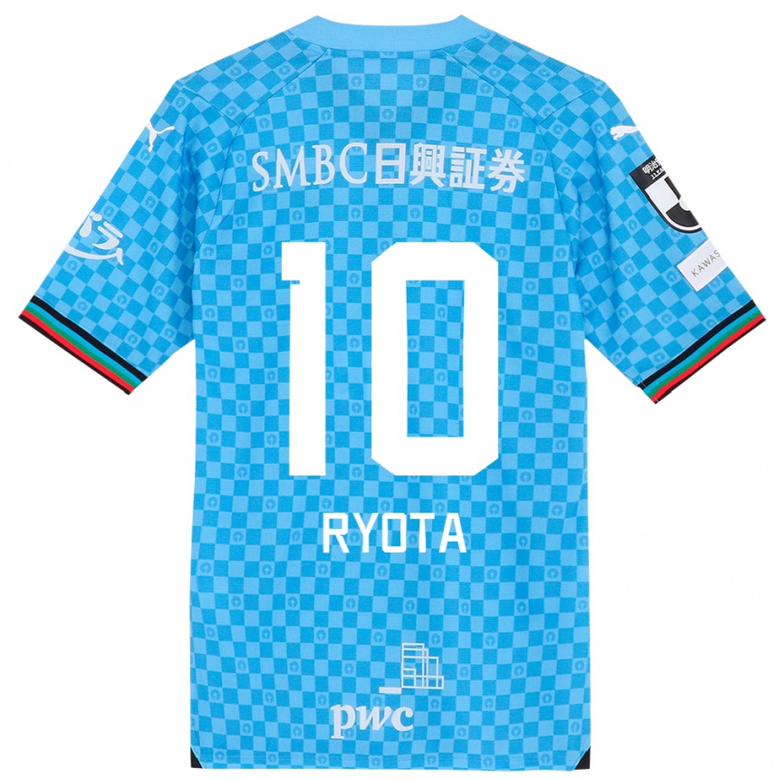 Kids Football Ryota Oshima #10 Azure Blue Home Jersey 2024/25 T-Shirt