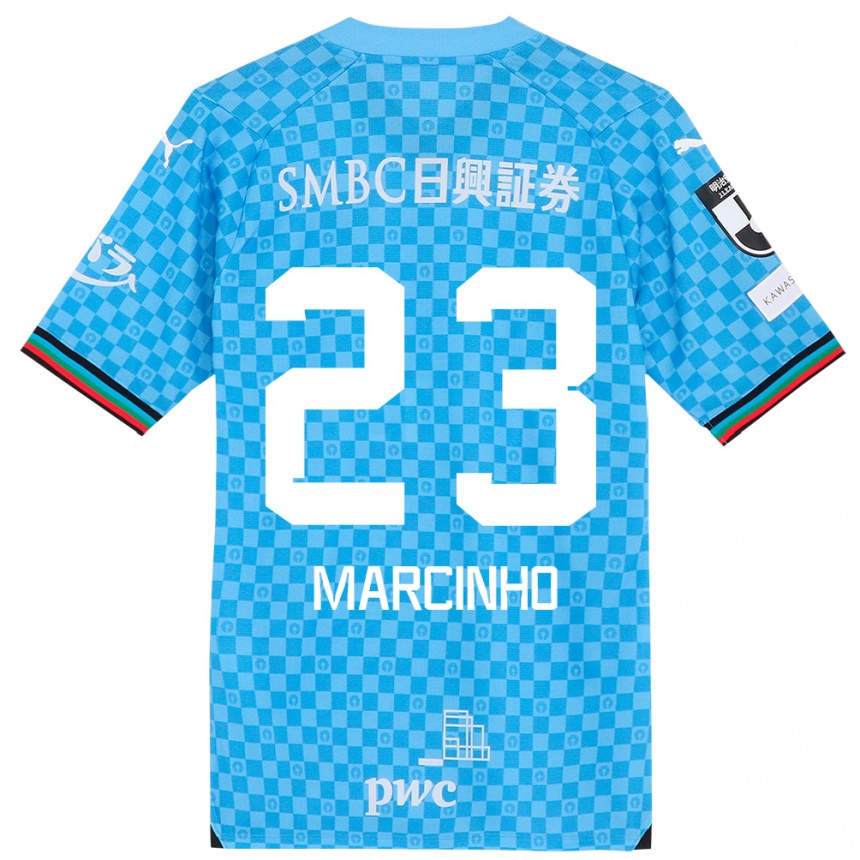 Kids Football Marcinho #23 Azure Blue Home Jersey 2024/25 T-Shirt