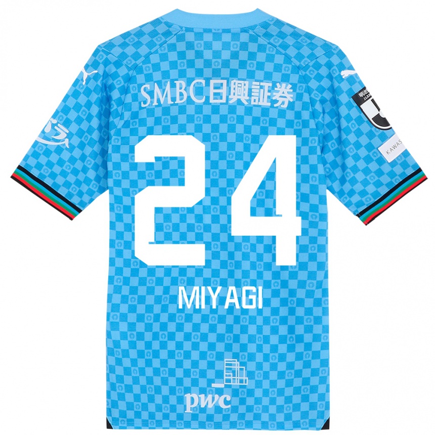 Kids Football Ten Miyagi #24 Azure Blue Home Jersey 2024/25 T-Shirt