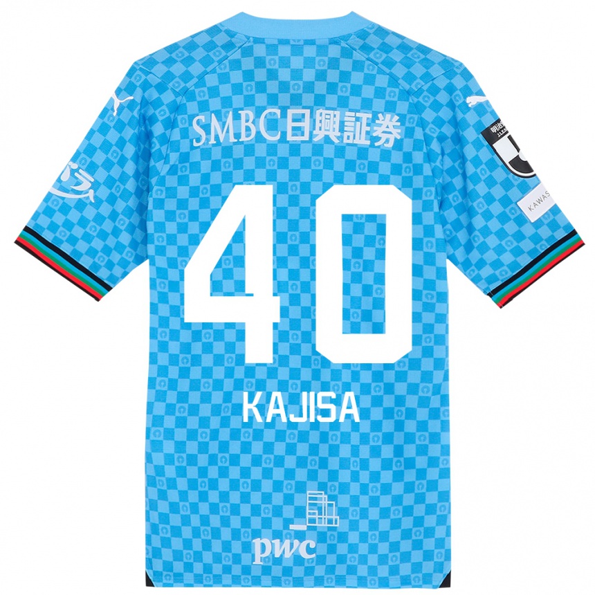 Kids Football Umi Kajisa #40 Azure Blue Home Jersey 2024/25 T-Shirt