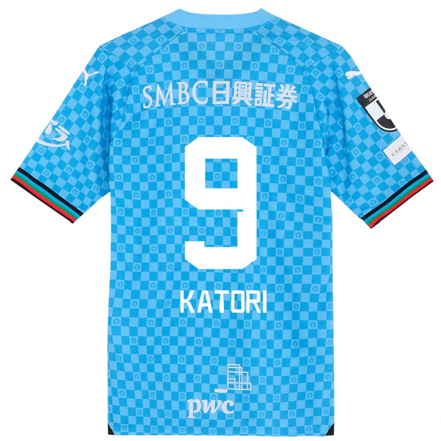 Kids Football Takeshi Katori #9 Azure Blue Home Jersey 2024/25 T-Shirt