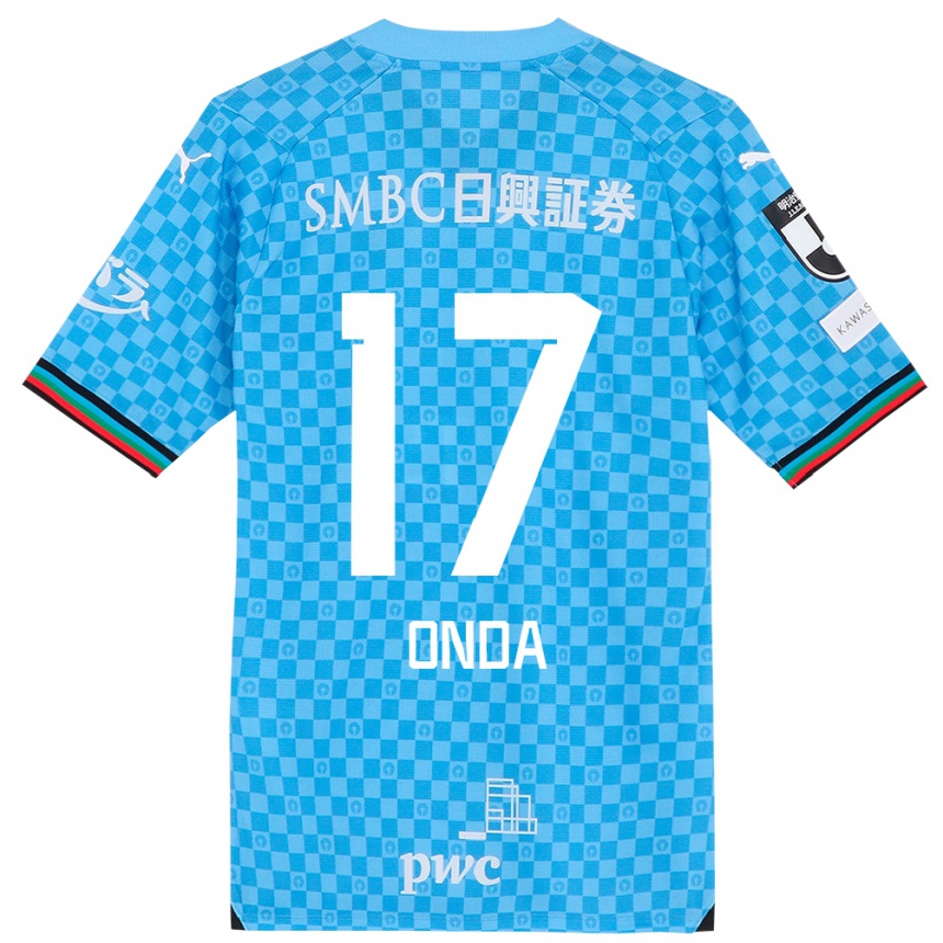 Kids Football Yutaro Onda #17 Azure Blue Home Jersey 2024/25 T-Shirt