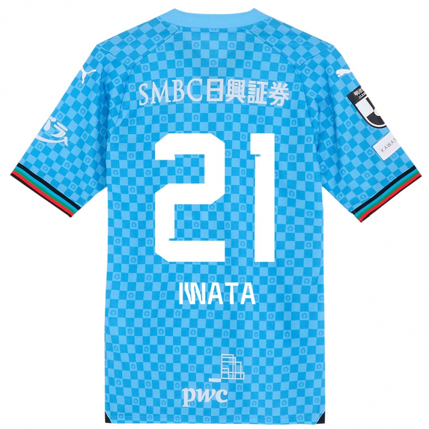 Kids Football Kantaro Iwata #21 Azure Blue Home Jersey 2024/25 T-Shirt