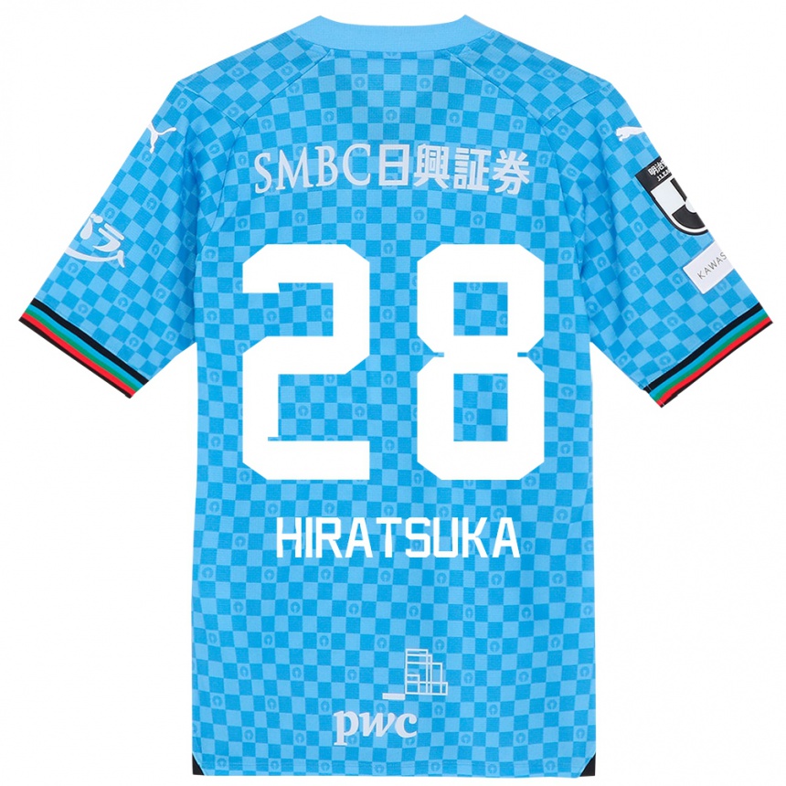 Kids Football Hayato Hiratsuka #28 Azure Blue Home Jersey 2024/25 T-Shirt