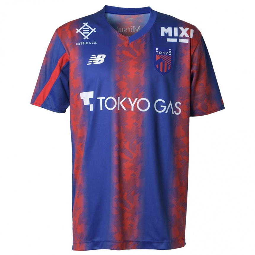 Kids Football Rintaro Nikaido #34 Blue Red Home Jersey 2024/25 T-Shirt