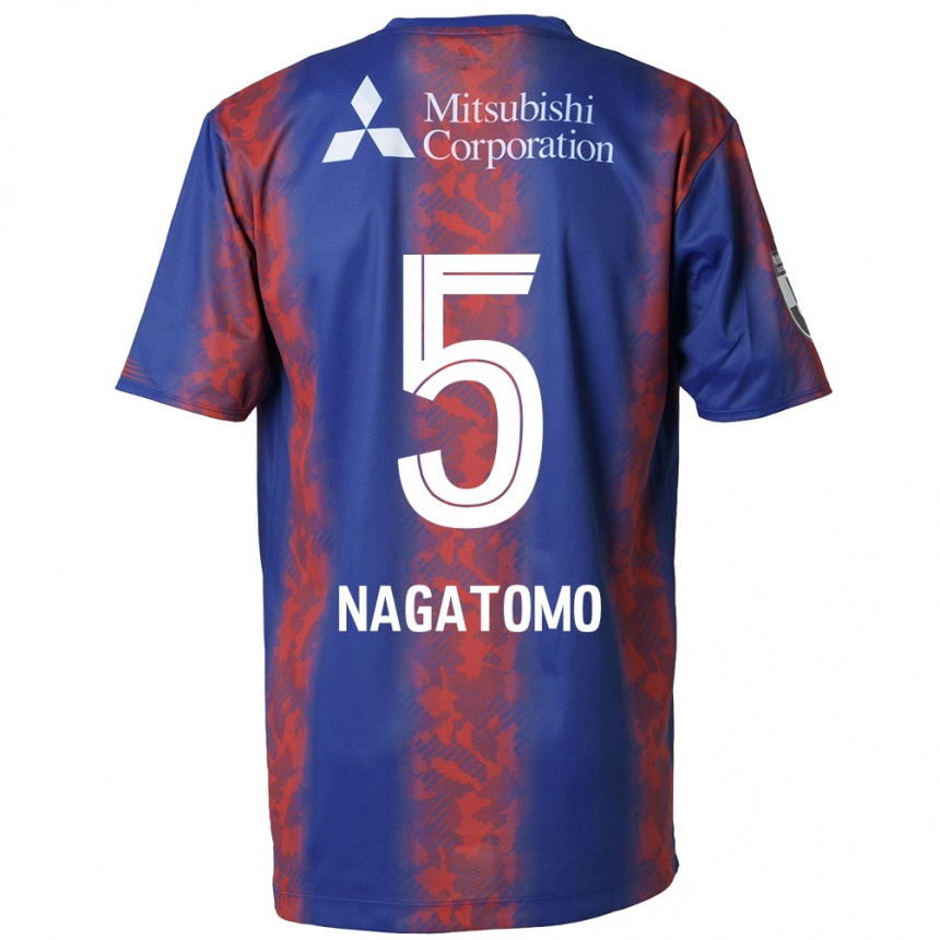 Kids Football Yuto Nagatomo #5 Blue Red Home Jersey 2024/25 T-Shirt