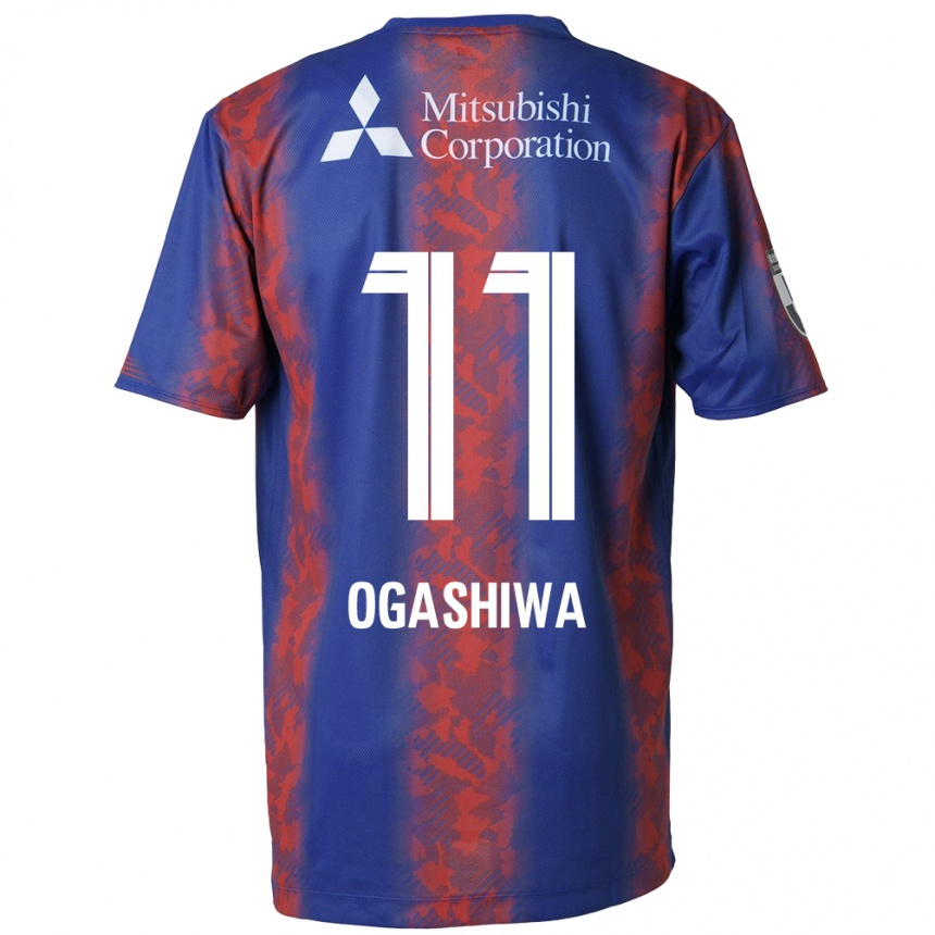 Kids Football Tsuyoshi Ogashiwa #11 Blue Red Home Jersey 2024/25 T-Shirt