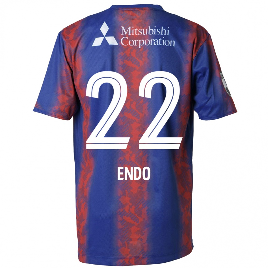 Kids Football Keita Endo #22 Blue Red Home Jersey 2024/25 T-Shirt