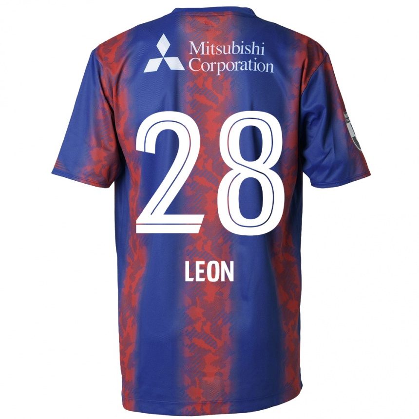 Kids Football Leon Nozawa #28 Blue Red Home Jersey 2024/25 T-Shirt