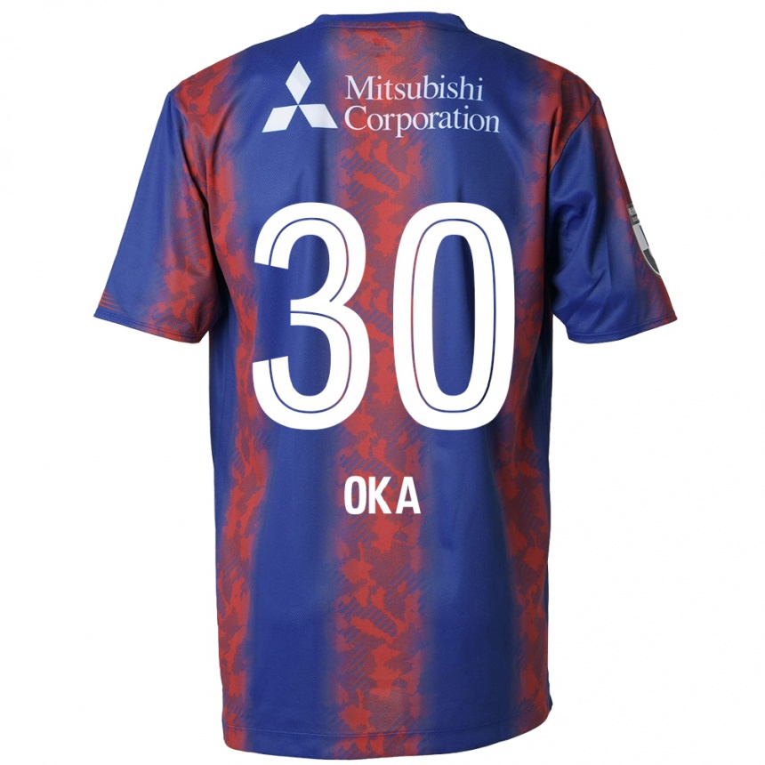 Kids Football Teppei Oka #30 Blue Red Home Jersey 2024/25 T-Shirt