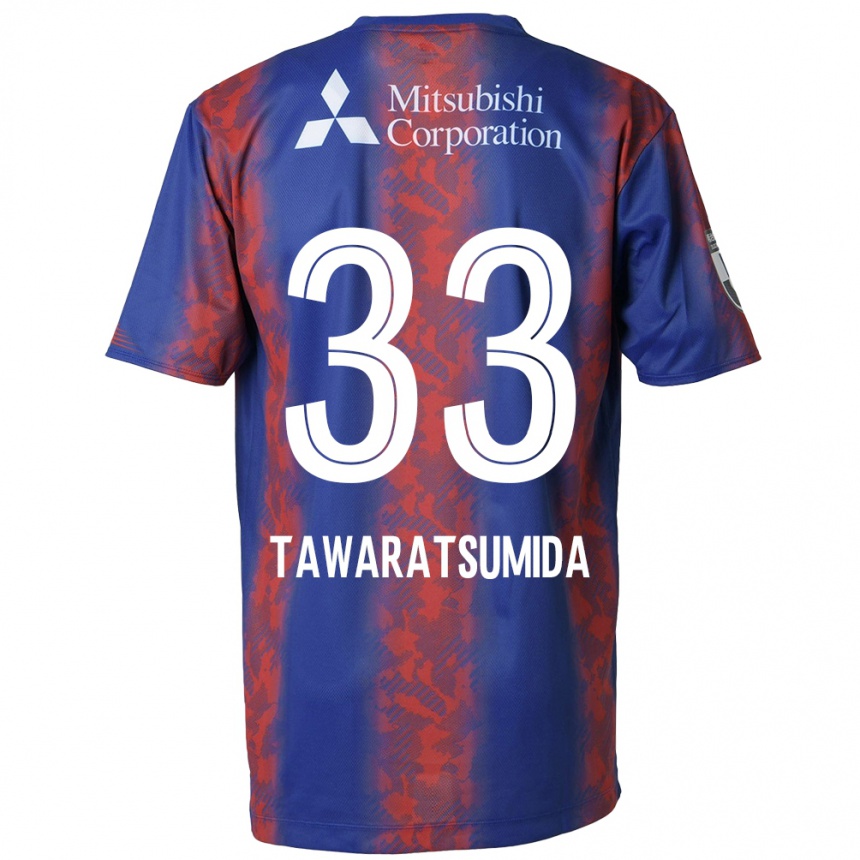 Kids Football Kota Tawaratsumida #33 Blue Red Home Jersey 2024/25 T-Shirt